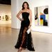 Women's Sexy Off Shoulder Lace Panel Strapless Backless Black Maxi Dress – Boho Beach Resort Gown_ecoleips.com