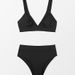 Push-Up Bikini Set – High Waist Triangle Top & Brazilian Cut Bottoms | Quick-Dry Nylon Blend, Tummy Control & Adjustable Straps_ecoleips.com