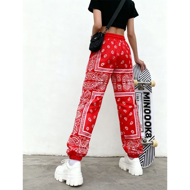 Summer Floral Print Digital Full Print Pants Women's Versatile Casual Style Korean Thin Men's Clothing_ecoleips.com