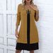 In Stock European And American Cross-Border Autumn Winter Independent Station Color-Block_ecoleips.com