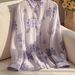 Women's Clothing Good Looking Unique Beautiful French Top Purple Printed Shirt Female_ecoleips.com
