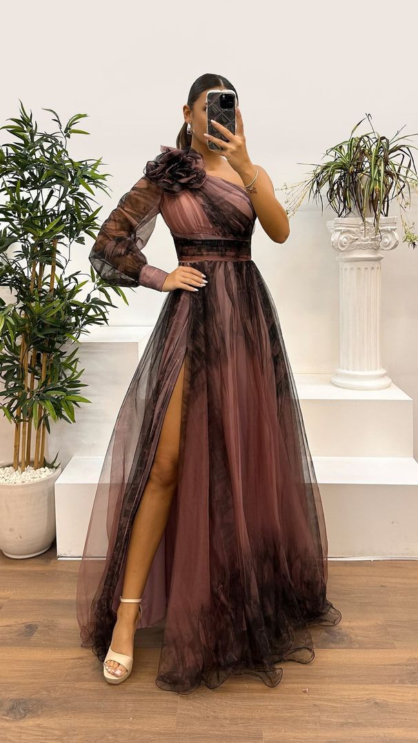 Women's Clothing Ins Hot Style Off Shoulder Mesh Printed Temperament Dress Party Dress_ecoleips.com