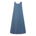 Retro Long Dress for Women with Pockets Loose Casual Denim Overalls Southeast Asia Spring Autumn New Fashion Cross Border Trade_ecoleips.com