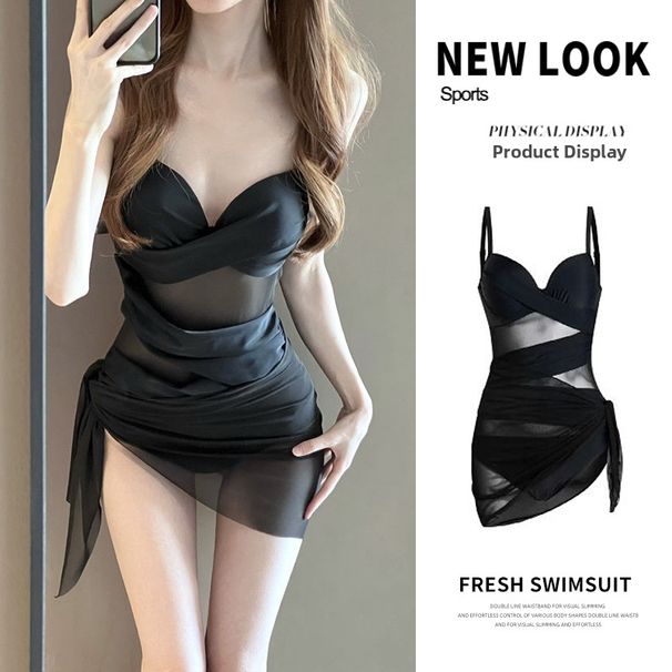 New Style Swimsuit Sexy One Piece For Small Busts Women's Beach Vacation Hot Springs Suitable Swimwear_ecoleips.com