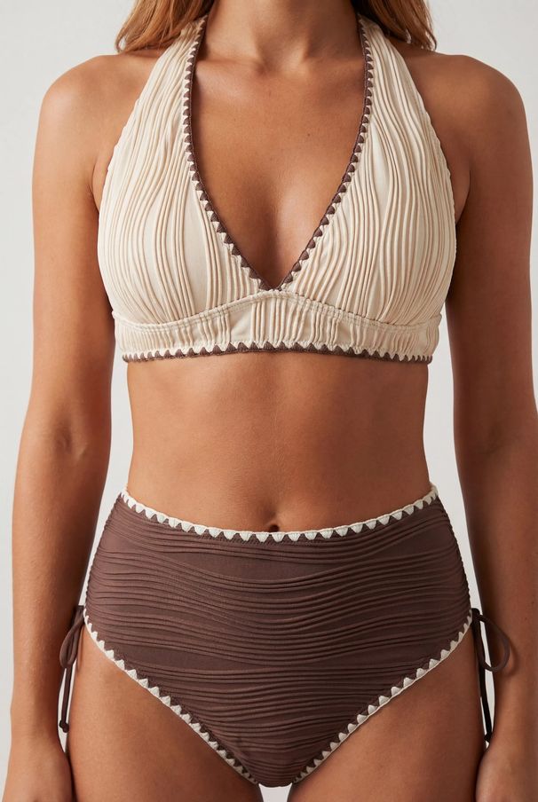 Color Blocked Bikini Two Piece Lace Swimsuit for Women European And American Export Summer Beach Wear_ecoleips.com