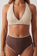 Color Blocked Bikini Two Piece Lace Swimsuit for Women European And American Export Summer Beach Wear_ecoleips.com