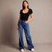 Women's Clothing Fashion Retro High Waist Loose Wide Leg Pants Straight Jeans Drape Mopping Trousers For Women_ecoleips.com