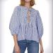 Verve 2025 Spring Summer New Women's Sweet Casual Tie Striped Shirt_ecoleips.com