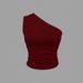 Women's Ribbed Knit Off-Shoulder Sleeveless Crop Top Solid Color Summer Casual Stretchy Comfortable Fabric Elegant Vest_ecoleips.com