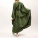 Women's Middle Eastern Style Acetate Satin Batwing Sleeve Robe With Metal Buckle Cinched Waist Abaya For Celebration Wear 2025_ecoleips.com