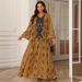 ZD008 Middle Eastern And European Foreign Trade Evening Muslim Dress Embroidered Women's Robe Cross-border Bestseller_ecoleips.com
