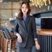 Women's Professional Tailored Blazer And Trouser Set for Office Deep Grey Black Navy Blue S-4XL_ecoleips.com