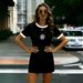 Women's Clothing Elegant Camellia Print T-Shirt Dress Classic Black White Color Block Round Neck Short Sleeve Women's Fashion_ecoleips.com