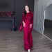 Women's Clothing Spring Celebrity Slim Fitting Spliced Organza Long Satin Dress With Large Swing Sleeves_ecoleips.com