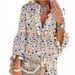 Women's Clothing New Printed V Neck Pink Pullover Temperament Commuter Tassel Dress_ecoleips.com