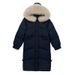 girl Champs Elysées Song Large Fur Collar Mid-Length Down Cotton Jacket For Women New Hooded Thickened Northeast Life-Saving_ecoleips.com
