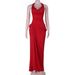 Women's Clothing Sexy Halter Neck Long Dress Backless Slit American Style Thin Casual Elegant Fashion For Ladies_ecoleips.com