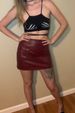 2025 Summer New Short A-line Leather Half Zipper Women's Bodycon Pencil Skirt_ecoleips.com