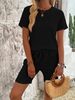 2026 European And American Bes-selling Solid Color T-shir, Shor-sleeve Shors Wo-piece Se, Summer Casual Spors_ecoleips.com