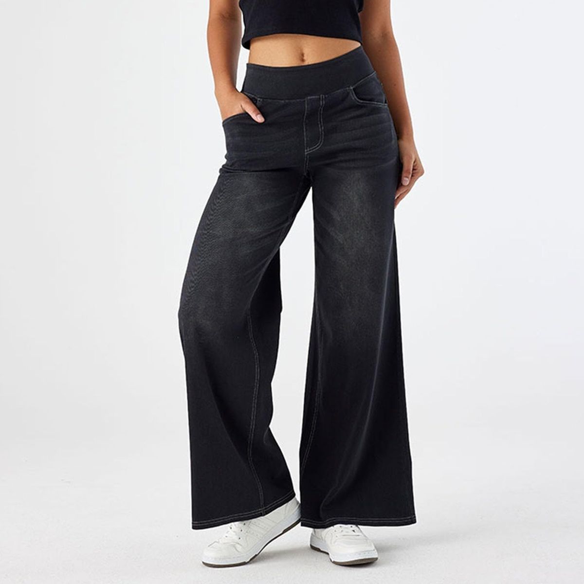 Women's Clothing New Denim Wide Leg Pants For Women High Waist Slimming Multi Pocket Straight Loose Cat Whisker Horse_ecoleips.com