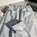 Light-colored Straight-leg Jeans For Petite Women, Spring And Autumn Thin Style, Elastic Waist, Wide-leg, Lace-up, Loose_ecoleips.com