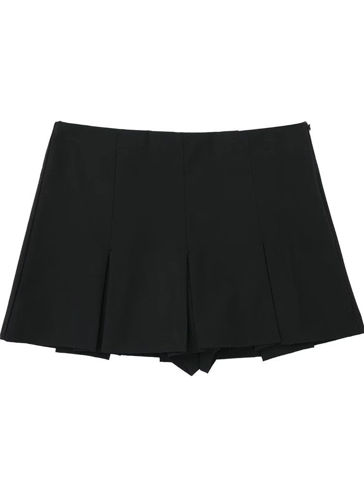 Women's Fashionable Wide Pleated Mini Skirt Shorts – Casual Versatile Skort, Trendy Club Bottom_ecoleips.com