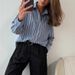 2026 Autumn Winter New Long Sleeve Cardigan Jacket For Women Striped Shirt Women's Fashion_ecoleips.com
