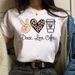 European And American Cross-border Foreign Trade Wholesale Clothing, Peace-themed Round-neck Plus-size Short-sleeve_ecoleips.com