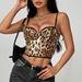 Aria Basics Aria Basics European And American Sexy Cross-border Women's Clothing, Wild Leopard Print Sequin Slim-fit Camisole Top 70154_ecoleips.com