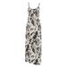 Autumn Winter Sexy Design Printed Strapless Round-neck Versatile Ankle-length Dress, European And American Retro Fashion_ecoleips.com
