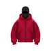 Unisex Double Hooded Y2K Face Mask Sweatshirt Unique 2025 New Style Loose Fit for Cross Border Trade Women's Clothing_ecoleips.com