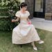 Elegant A-Line Summer Dress for Women Sweetheart Neck Soft Midi Dress with Ruffle Hem_ecoleips.com