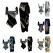 Women's Clothing New Multi Color Printed Women's Split Swimsuit Personality Fashion High Waist Bikini Set_ecoleips.com