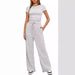 Women's Two Piece Set Short Sleeved Ruffled Top Casual Sweatpants Versatile Relaxed Style_ecoleips.com
