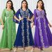 3675 Large Embroidered Elegant Muslim Abaya Dubai Long Dress_ecoleips.com