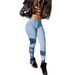 Women's Clothing Large Size Jeans For Women Independent Station Hot Style Ins Style Tight Pants For Women Elastic Sexy Hip Denim_ecoleips.com