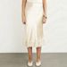 Women's Elegant Lace Panel Satin Midi Skirt – Casual Office Flowy Spring Skirt 2026_ecoleips.com
