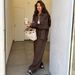 Women's Clothing Elegant Commuter Fashion Set For Women Long Sleeved Cardigan Top And Straight Leg Pants Casual Suit Spring/Summer_ecoleips.com