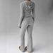 "Women's Cropped Zip-Up Hoodie & Jogger Set – Winter Streetwear Ribbed Fleece Tracksuit (S-XL, Poly-Spandex Blend)"_ecoleips.com