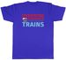 Women's T-Shirts Mens T-Shirt Warning May Start Talking About Trains Tee Gift_ecoleips.com