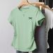 In Stock Cute Style Off-Shoulder Short Sleeve T-Shirt Printed Waist Slimming Versatile Korean Version Slim Fit Plus Size_ecoleips.com