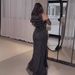 Women's Clothing Sexy Inner Cape Mesh Hot Diamond Ball Evening Dress_ecoleips.com