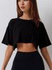 Women's Casual Short Cropped Top Round Neck Fashion Spring Summer For European American_ecoleips.com