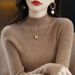 girl Plus Size Knitted Women, Half Turtleneck Base Shirt, Inner Layer, New Autumn And Winter Short Slim Fit Sweater For Women_ecoleips.com