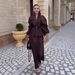 Women's Spring Temperament V Neck Cardigan Top And High Waisted Skirt Set Long Sleeved Waist Cinching Outfit_ecoleips.com