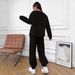 Women's Casual Sports Set Fashion Thickened Autumn Winter Vacation Shirt And Pants Simple Printed Design_ecoleips.com