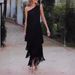 2024 Spring Summer New European And American Foreign Trade Fashion Tassel Asymmetric Off-Shoulder Dress Evening Gown_ecoleips.com