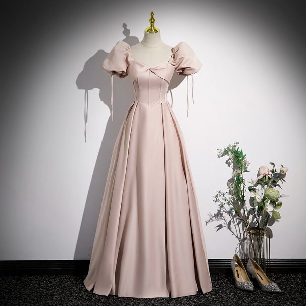 Women's Clothing Pink Toast Engagement Dress Fugitive Princess Feeling Satin Adult Ceremony Vocal Art Examination Long Dress_ecoleips.com