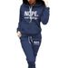 Trendy Fleece-Lined Hoodie & Jogger Set For Women - Casual Streetwear With Print Design_ecoleips.com