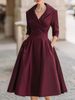 Women's Clothing Elegant Formal Long Sleeved Dress For Women Waist Defining Style For Formal & Casual For Women_ecoleips.com